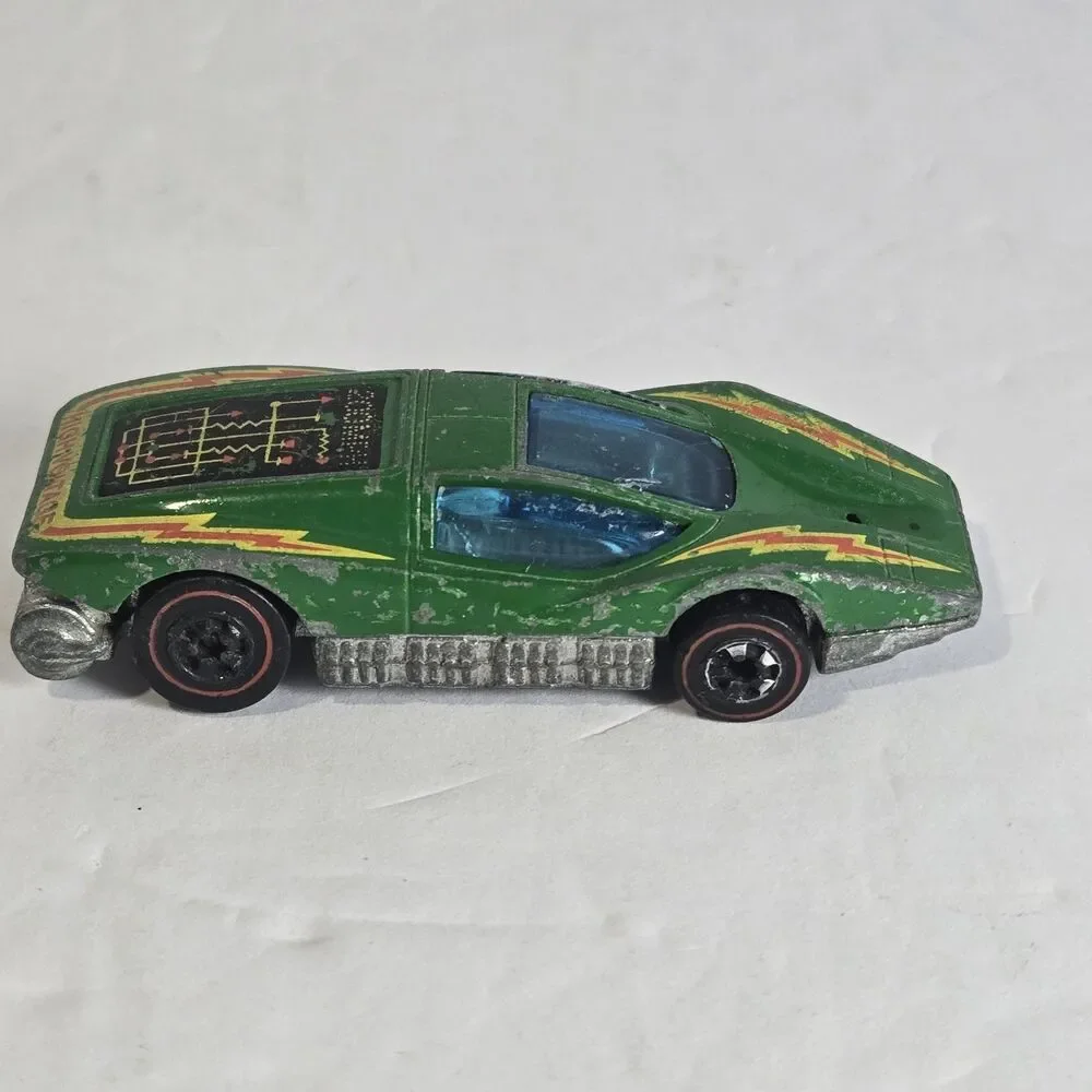 Vintage Hot Wheels Redline LARGE CHARGE (1974) Green High Voltage - Hong Kong